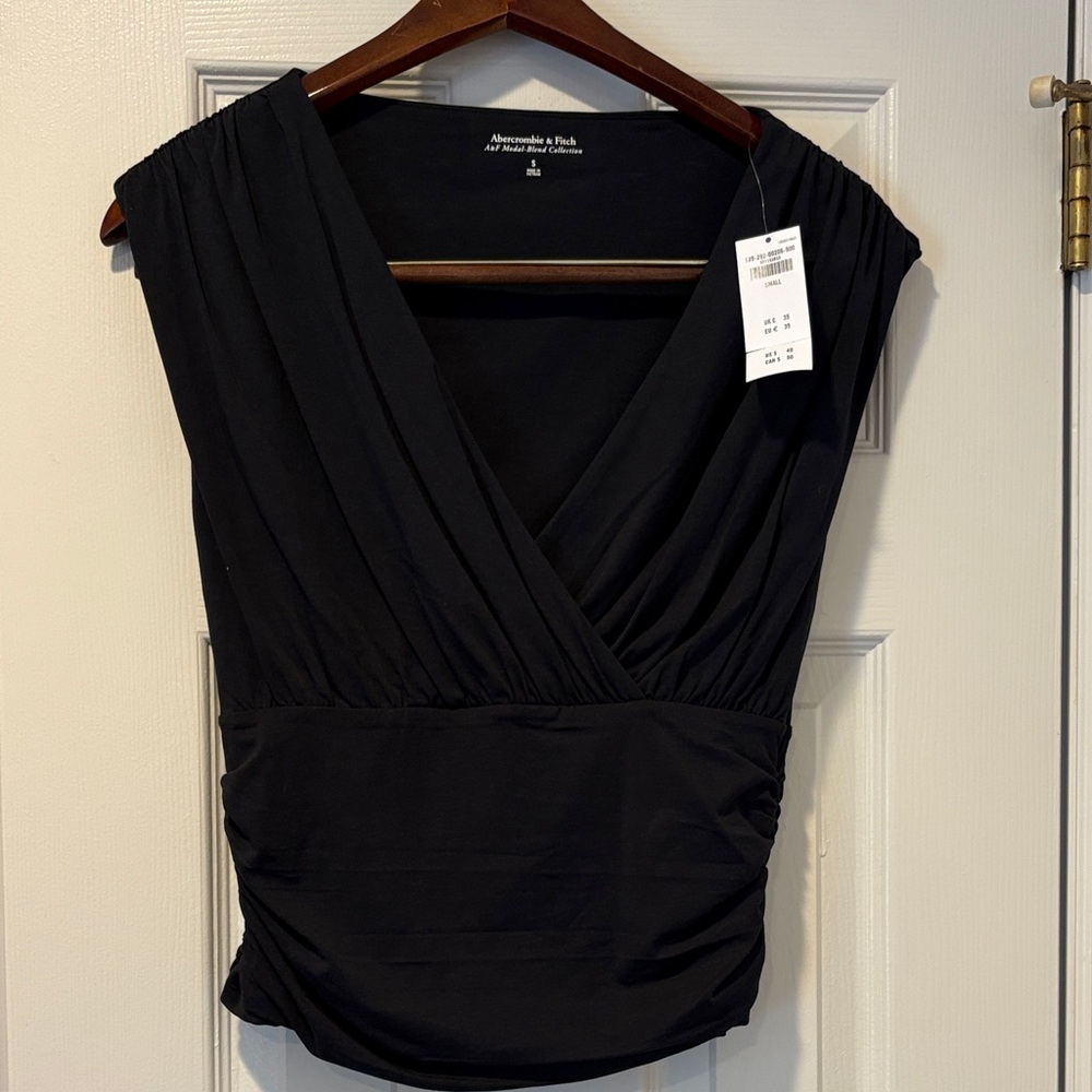 Abercrombie & Fitch Women's Elegant Black Blouse
